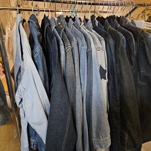 EUC vintage and modern denim jean jackets.